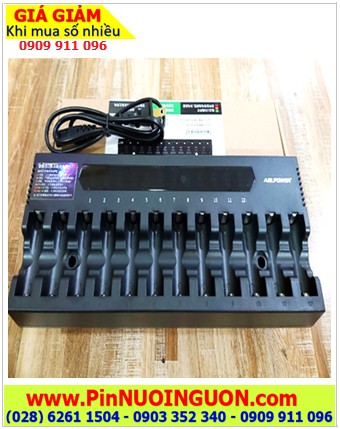 ABLPOWER A-12, Máy sạc ABLPOWER A-12 với 12 Khe sạc Pin NiMh và Lithium Li-ion (sạc được 2,4,6,8,10,12 pin AA và AAA 1.2v) 